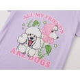 thumbnail image 3 of Beezizac Purple Poodle Pajamas for Girls Adorable Short Sleeve Summer Cozy Sleepwear Outfit for Kids PJ Set Size 12, 3 of 7