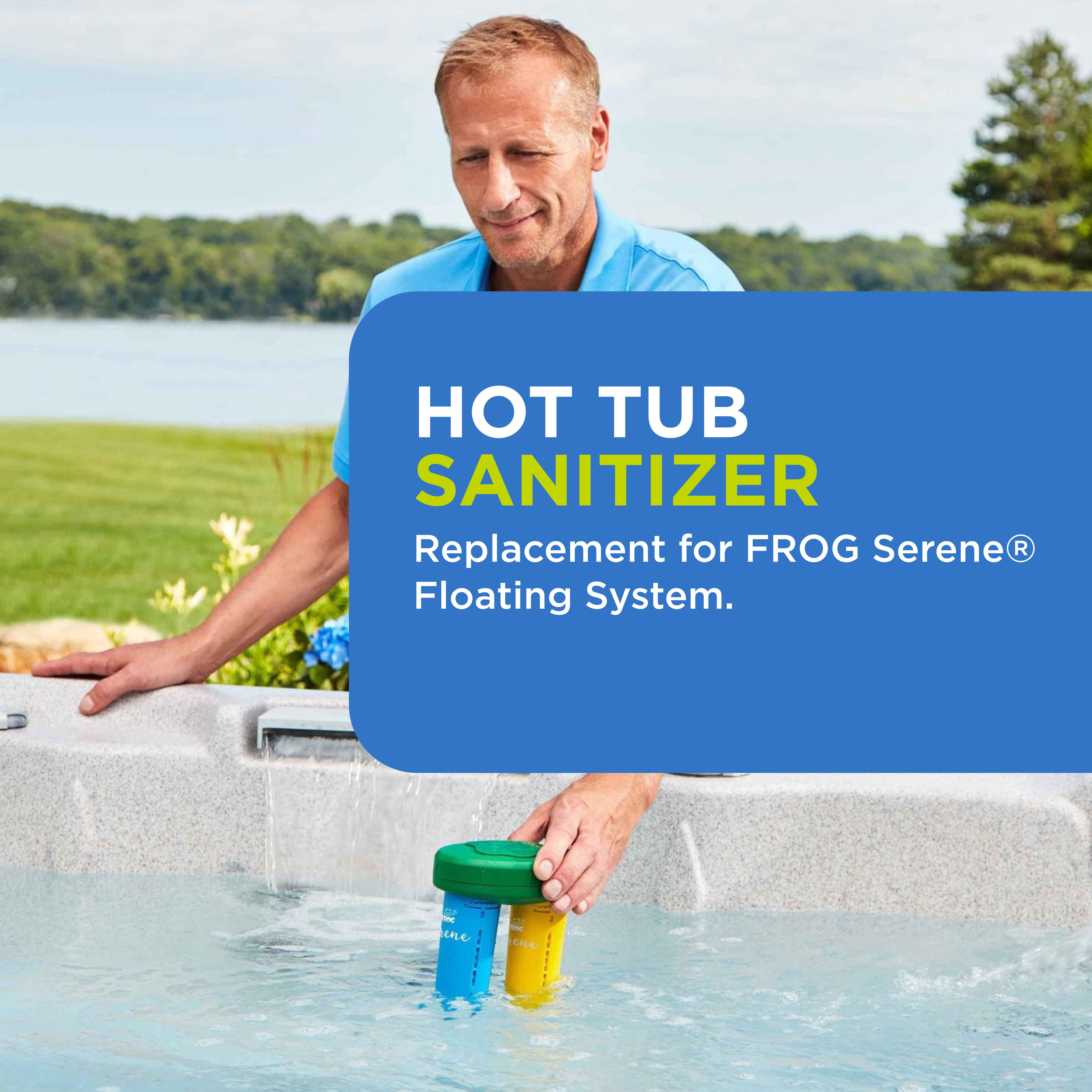 FROG Serene Replacement Mineral Cartridge with 3 Replacement Bromine Cartridges for use with Hot Tub FROG Serene Floating Sanitizing System - Prefilled for Quick & Easy Hot Tub Maintenance