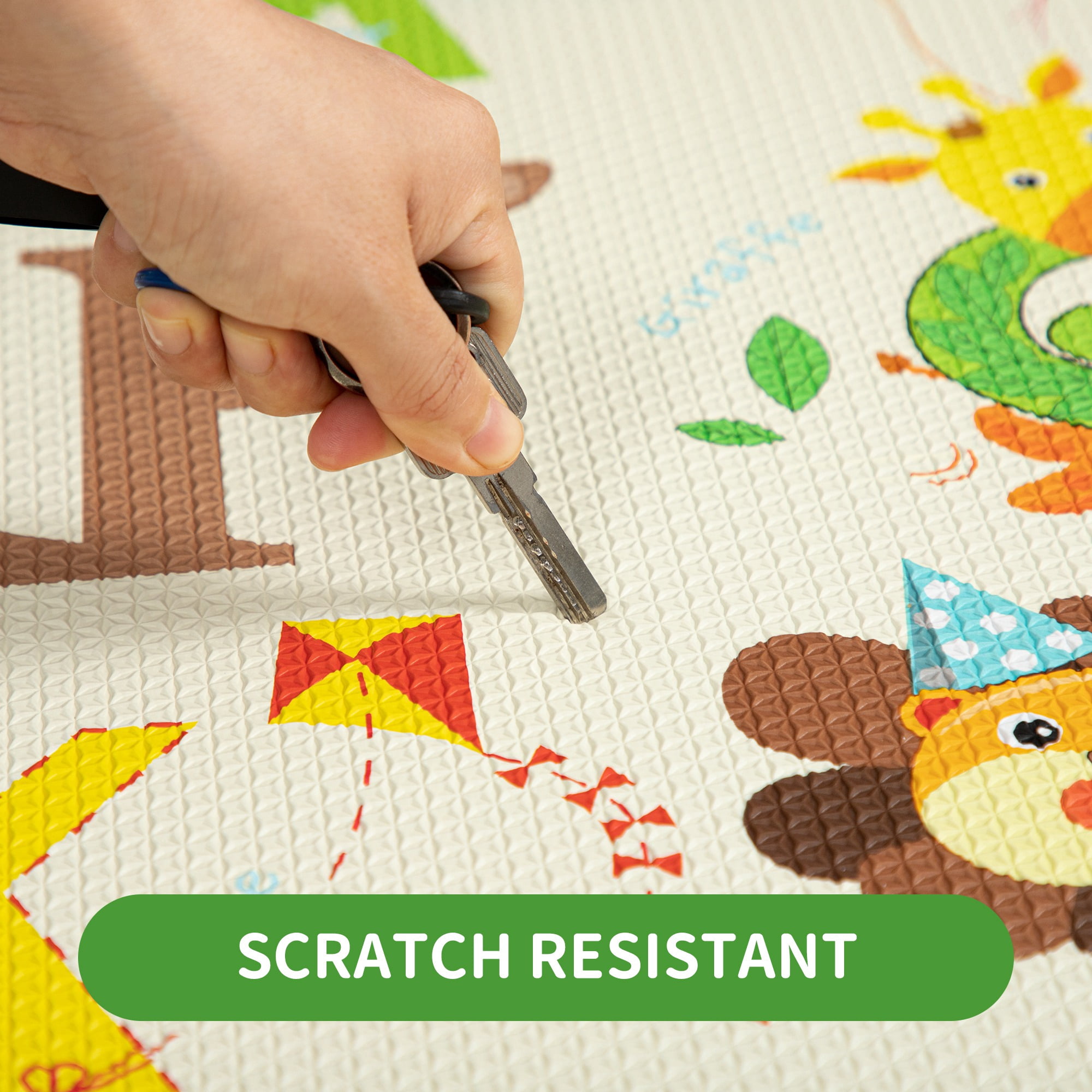 RAY STAR 55x90.5x0.39in Baby Play Mat, Reversible Foldable Crawling play mat Thickness Soft Mat