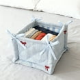 thumbnail image 5 of Cute Storage Basket Fabric Toy Organizer-Bow Preppy Desktop Storage Box Quilted Folding Storage for Gifts Home Decor Cute Storage Basket Desk Organizer for Home 5.5x5.5x5.7Inch, 5 of 6