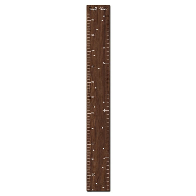 XYAIYT Wooden Kids Growth Chart Ruler for Boys Girls,Stylish Durable Height Measurement Sticker for Home Decor,Easy to Install with Included Sponge Tape Measure,Brown