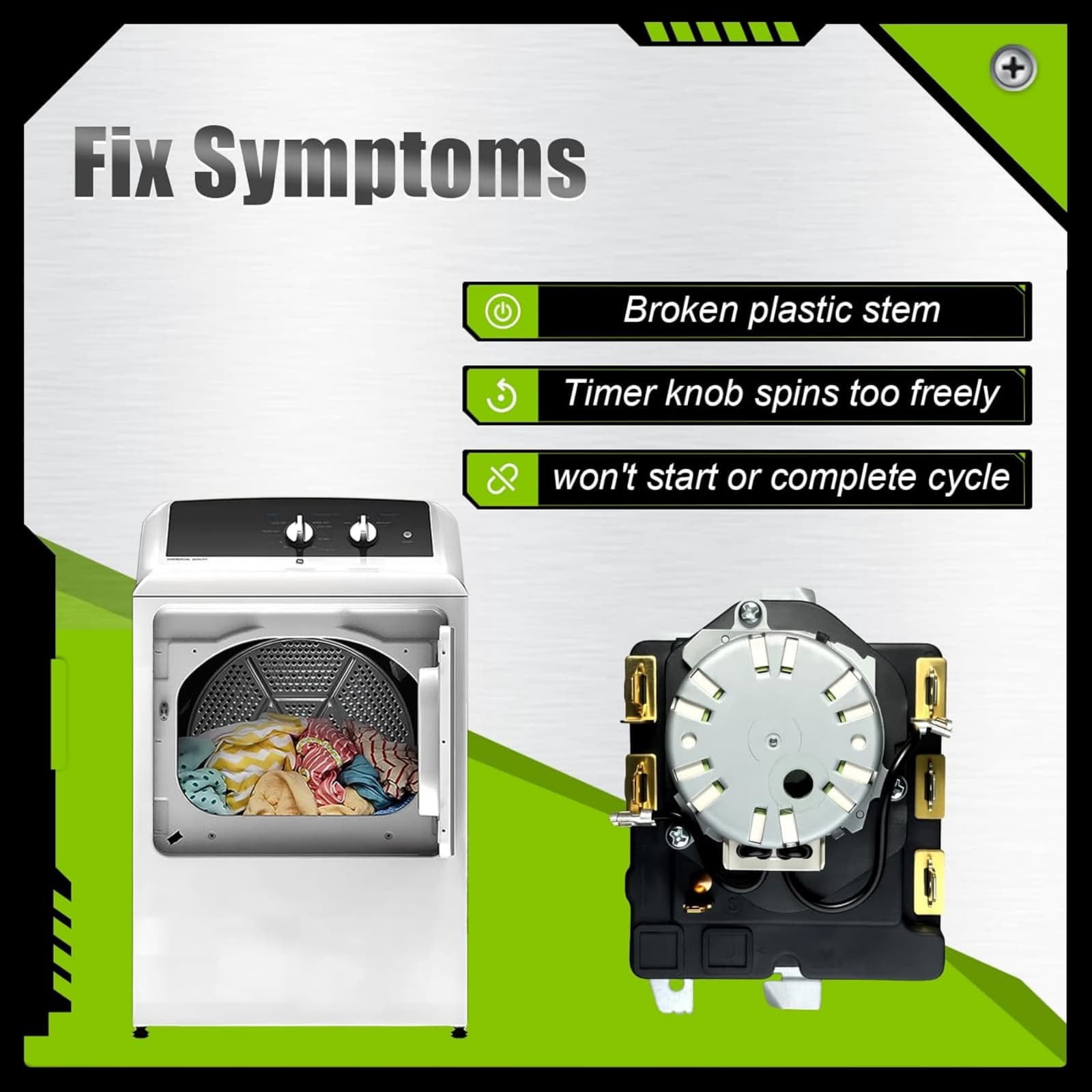 TAPDRA WE04X25280 Dryer Timer Stable Cycle Timing Function For GE Hotpoint Electric Dryer Repair Replacement Parts