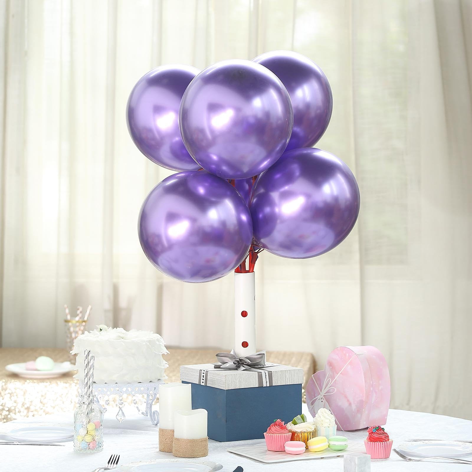 Efavormart 25PCS 12" Chrome Metallic Latex Helium Balloon For Wedding