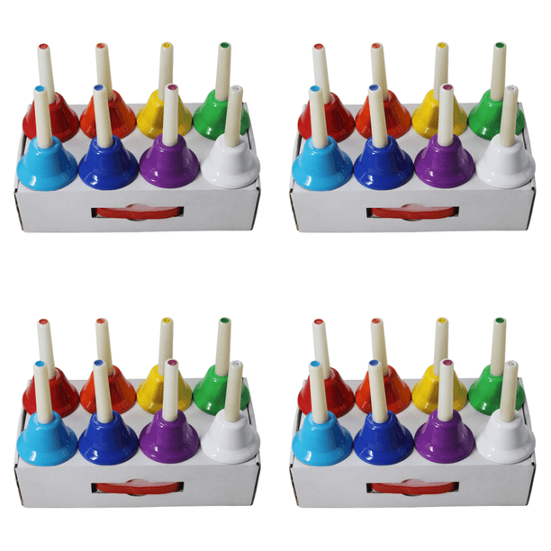 Orff Class Bell - Sonajeros mano 8 notas juego musicales para aula iglesia