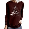 thumbnail image 2 of RKSTN Blouses pour Femmes Mode Décontractée Imprimé de Noël Col Rond Manches Longues Amples Blouses pour Femmes Habillées Décontractées, 2 of 5