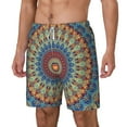 thumbnail image 2 of Balery Round Mandala Mens Swim Trunks Swim Shorts for Men Quick Dry Inseam Beach Shorts with Compression Liner Pocket-Large, 2 of 9