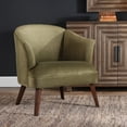 thumbnail image 2 of Uttermost Conroy Wood and Fabric Accent Chair in Olive and Dark Walnut, 2 of 8