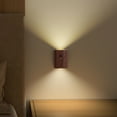 thumbnail image 2 of Tignapoo Lampe Murale à Détecteur de Mouvement Infrarouge à Double Tête Finition Bois de Hêtre Rechargeable Type-C, 2 of 6