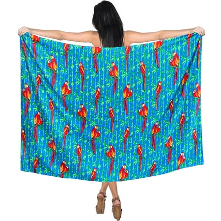 HAPPY BAY Women s Beachwear Summer Beach Bikini Wraps Swimwear Swim Cover up Wrap Skirt Bathing suit Swimsuit Sarong Coverups for Women One Size Lapis  Parrot Bamboo Tree