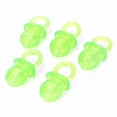 thumbnail image 2 of Juego de 5 chupetes con forma de mordedor para perros, juguete interactivo para masticar con sonido (verde), 2 of 14