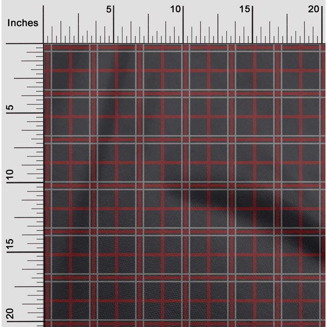 oneOone Cotton Flex Fabric Tartan Check Print Fabric By The Yard 40 Inch Wide