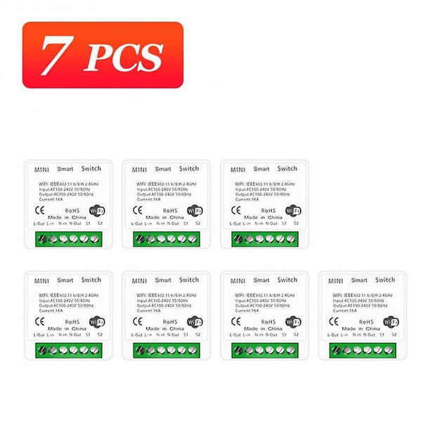 Modulo Interruttore WiFi Tuya 10A 2/3/4 Vie - Domotica Per Controllo Luci Da App E Vocale, Facile Installazione Fai Da Te