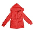 thumbnail image 2 of Odeerbi Infant Boys Girls Winter Fleece Lined Jacket Waterproof Fleece Lined Thick Down Coats Puffy Cotton Jackets With Hood Red 7-12 Months, 2 of 6