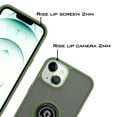 thumbnail image 5 of CoverON For Apple iPhone 13 Mini Phone Case, Ring Holder Kickstand Magnetic Mount Clear Hard Back Cover Rubber Bumper, Army Green, 5 of 9