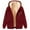 01Wine, variant on KeShDi Zip up Hoodie Men Sherpa Hoodie Flannel Sweatshirts Hooded Fashionable Men's Casual Long Sleeved Hooded Solid Color Zipper Cardigan Jacket Brown 3X