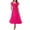 Hot Pink, variant on WTOBBY Women's Fashion Casual Maxi Dress Square Neck Bell Sleeves Ruffles Design with Pockets, Elegant and Practical for Everyday,Light pink M