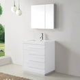 thumbnail image 2 of Virtu USA Bailey 30" Single Bathroom Vanity Cabinet in Glossy White, 2 of 6