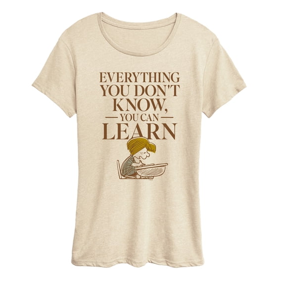Peanuts - You Can Learn - Women's Short Sleeve Graphic T-Shirt