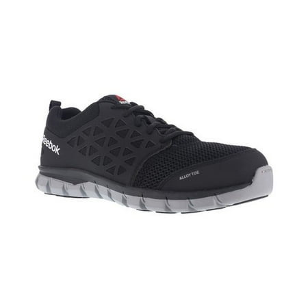 reebok work sublite cushion work rb041 industrial and construction shoe, black, 7 w