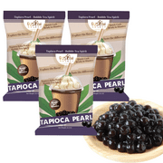 Fusion Select Tapioca Pearl - Brown Sugar Flavor Quick Cook Tapioca, DIY Boba for Boba Tea Ready in 5 Minutes, Boba pearls, Bubble Tea Pearl s, Milk Tea Toppings (3 Packs)