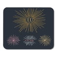 thumbnail image 1 of SIDONKU Hand White Drawn Sunburst in Star Pattern Circle Starburst Mousepad Mouse Pad Mouse Mat 9x10 inch, 1 of 1