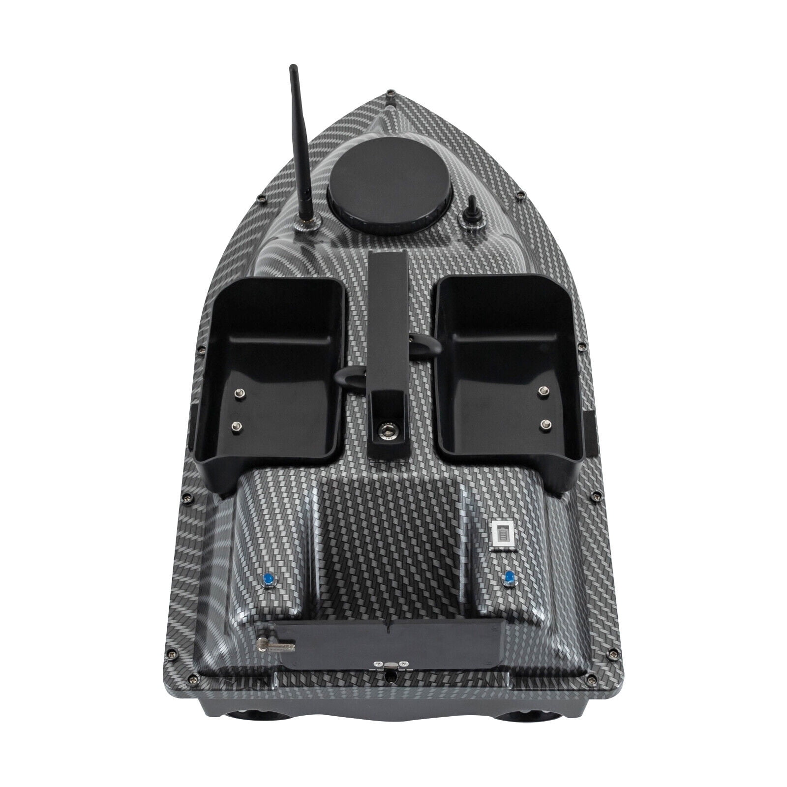 RC Fishing Boat, Gray ABS Fishing Bait Boat, Bait Boat for Surf Fishing 52W Battery Powered Designed with Night Lights