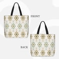 thumbnail image 3 of ZNDUO Vintage Paisley Abstract Pattern Large Tote Bag, Zipper Lightweight Beach Tote, 3 of 8