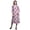 Pig Pink, variant on Bimba Printed Long Kurti Dress Straight Tunic 3/4 Sleeve Dresses For Women Top