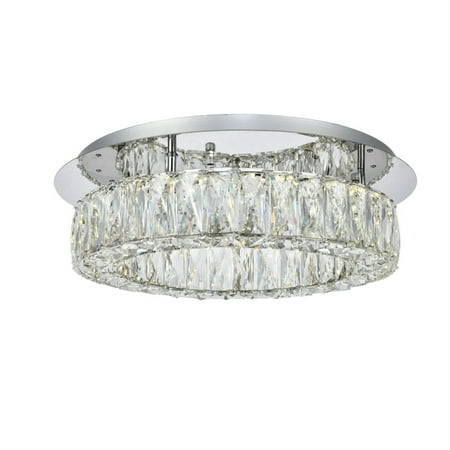 

Monroe LED light Chrome Flush mount Clear Royal Cut Crystal