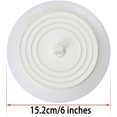 thumbnail image 2 of 2 Universal Silicone Drain Stoppers, 15 cm, White - Compatible with Kitchen Sink Bathroom Basin, 2 of 5