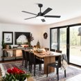 thumbnail image 4 of 52" Modern Black DC Motor Smart Ceiling Fan with Integrated Light and Remote Control, 4 of 16