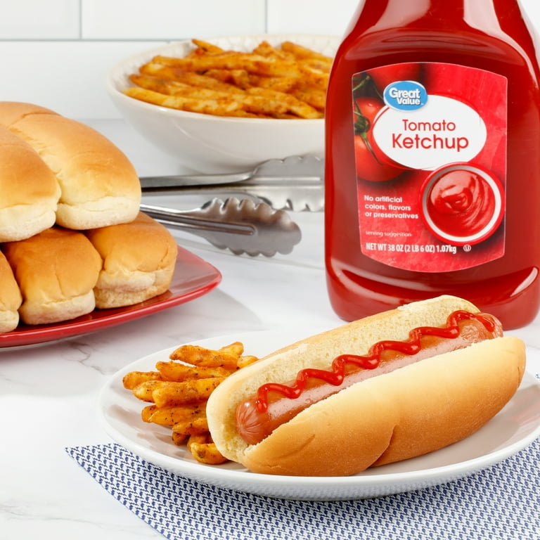 Great Value Tomato Ketchup 38 oz Thick and Tangy Condiment for