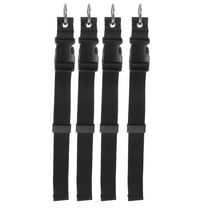 Milisten 4Pcs Luggage Straps for Backpacks and Tote Bags with Snap Clasp and Adjustable Length in Black