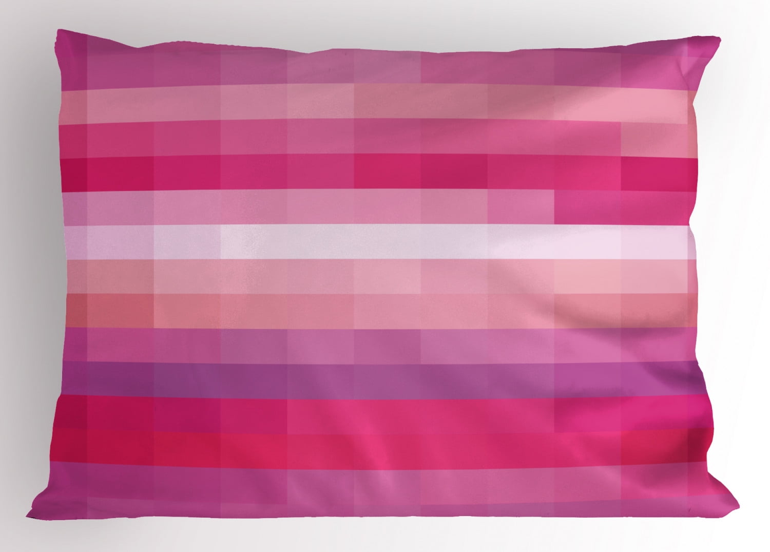 Hot Pink Pillow Sham Abstract Art with Modern Expressionist Design