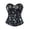 2Black, variant on Xijirk Women's Strapless Sweetheart Celestial Skull Print Overbust Corset Top Front Busk Closure Boned Body Shaping Shapewear for Halloween Party Daily Costume Wear,XL