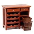thumbnail image 4 of Detailed 1/12 Doll House Furniture Wooden Wine Display Cabinet Figurine For Miniature Kitchen Decoration Collection, 4 of 9