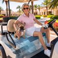 thumbnail image 3 of Golf Cart Seat Covers for 2 Seater,Teal Blue Microfiber Cart Seat Towel Blanket,Modern Oil Painting Abstract Ombre Geometric Absorbent Breathable NonSlip Bench Seats Protector for Golf Course 51"x31", 3 of 9