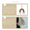 thumbnail image 3 of Sonducket LLavero de arcoíris tejido, colgante artesanal, adorno artesanal, mochila, decoración, joyería, bolsa de regalo, colgante Accesorios de disfraces Gris/Colorido Sonducket  AP010520-03B, 3 of 6