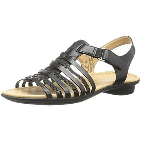 - Womens Wade Leather Flat Huarache Sandals
