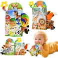 thumbnail image 1 of Libros de tela sensorial Kimicare para bebés de 0 a 12 meses, 2 unidades, 1 of 7