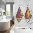 thumbnail image 3 of SKYSONIC Vibrant Heart Bathroom Towels 2 PCS, 16"x28", Cotton Bath Towel Water Absorbent Lightweight Quickdry Towels for Bathroom Ktichen Travel Gym, 3 of 7