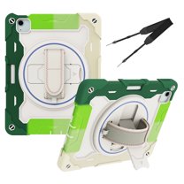 XYX 3in1 Rotating Stand Case for iPad Air 11 (2025)/iPad Air 11 (2024)/iPad Pro 11 inch (2022/2021/2020/2018) with Hand/Shoulder Strap, Shockproof Rugged, Colorful Green