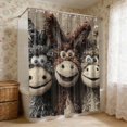 thumbnail image 6 of Tuvgenk Plastic Shower Curtain Multicolor 70.87x70.87in Donkey Farmhouse Shower Curtain Decor Patterned Washable Soft, 6 of 6