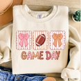 thumbnail image 1 of Football Game Day Sweatshirt, Preppy Football Coquette Sweatshirt, Girly Football Mama Sweatshirt, Football Bow Sweatshirt, Touchdown Season Sweatshirt, 1 of 5