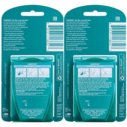 2 Pack Compeed Advanced Blister Care Cushions 6 Count Small Pads