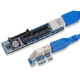 thumbnail image 4 of Methold Adaptador de tarjeta elevadora PCIE PCIE X1 a PCI-E X4, Cable de extensión SATA USB 3,0, extensor de tarjeta elevadora, tarjeta adicional PCI Cables de audio/vídeo, 4 of 6
