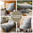 thumbnail image 6 of Grey Geometric Beach Small Tapestry for Bedroom Wall Hanging Tapestry, Ombre Waves Moire Abstract Art Ceiling Backdrop Tapestries Poster Blanket Wall Decor for Teens Room Living Room Dorm 23" x 28", 6 of 8