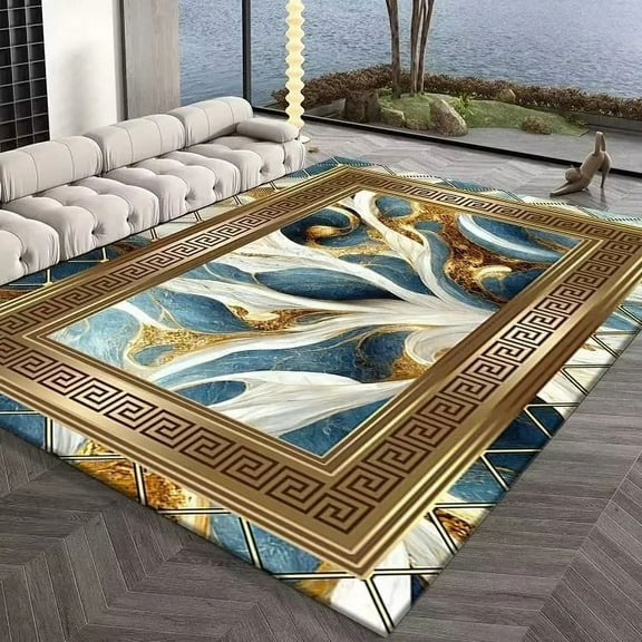 3D Print European Style Luxury Carpets for Living Room Sofas Large Area Rug Decoration Bedroom Carpet Flannel Big Size Floor Mat