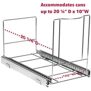 Pull Out Trash Can Under Cabinet- Trash Can Not Included, Heavy Duty w/ - Requires a 13”W X 22”D Cabinet Opening, Chrome