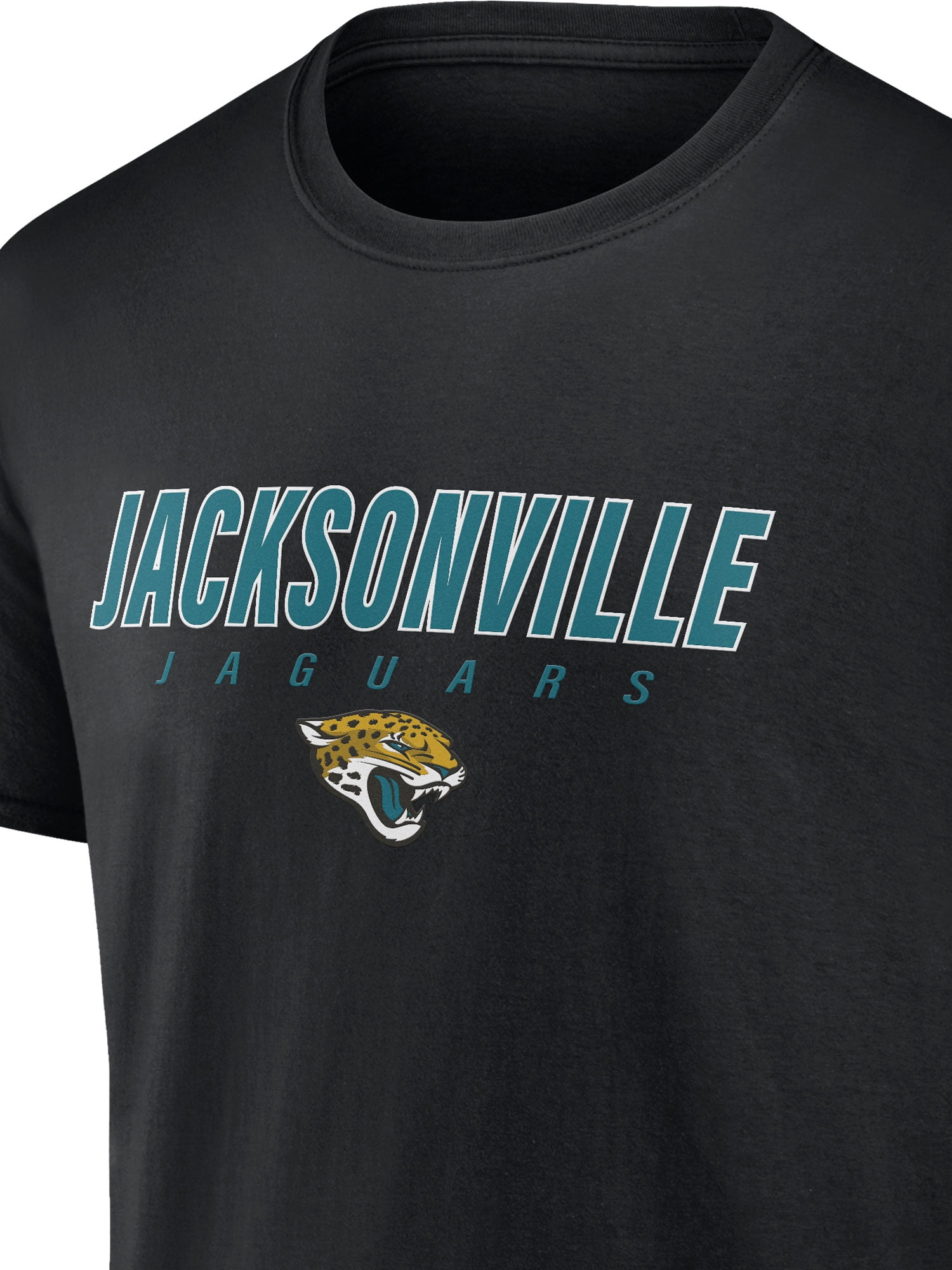 NFL Jacksonville Jaguars Men's Cotton Black Short Sleeve T-Shirt